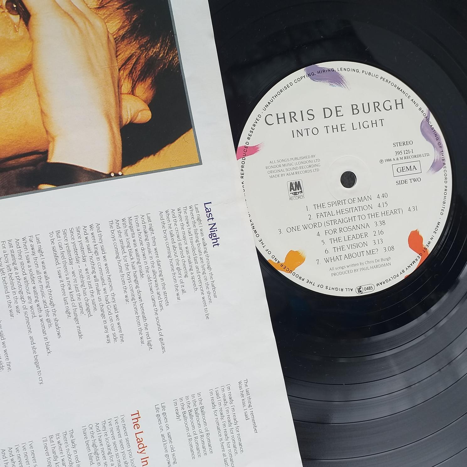 Chris de Burgh – Into The Light - Disc VINIL VG+ - imagine 3