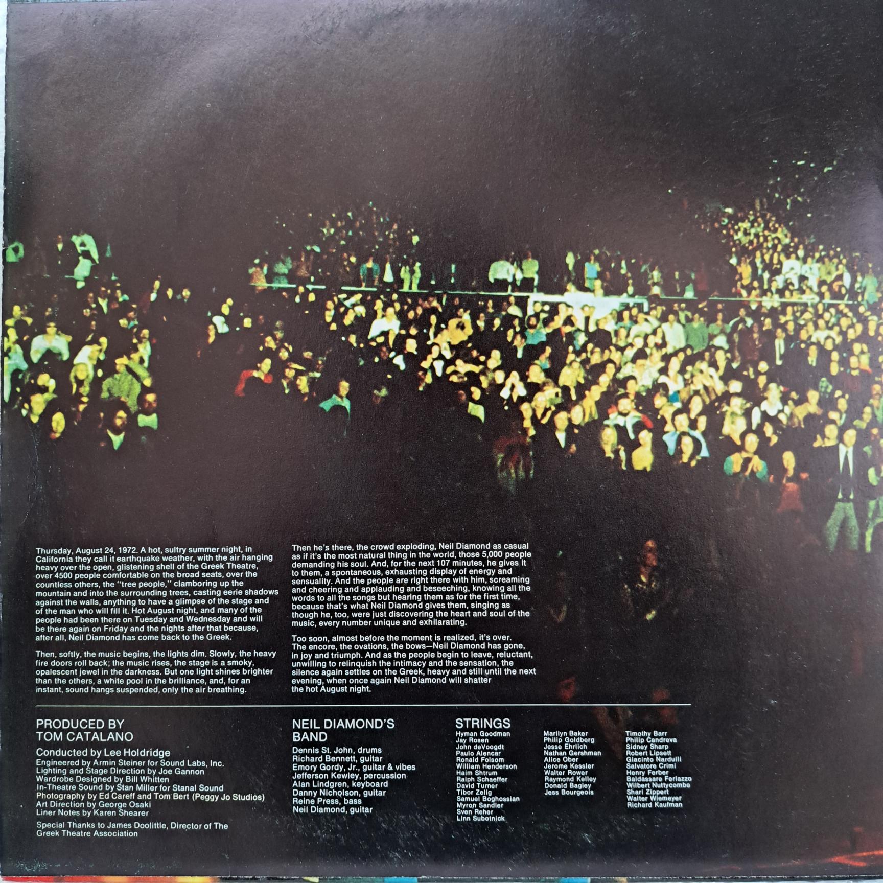 Neil Diamond – Hot August Night - Disc VINIL 2LP VG VG- - imagine 3