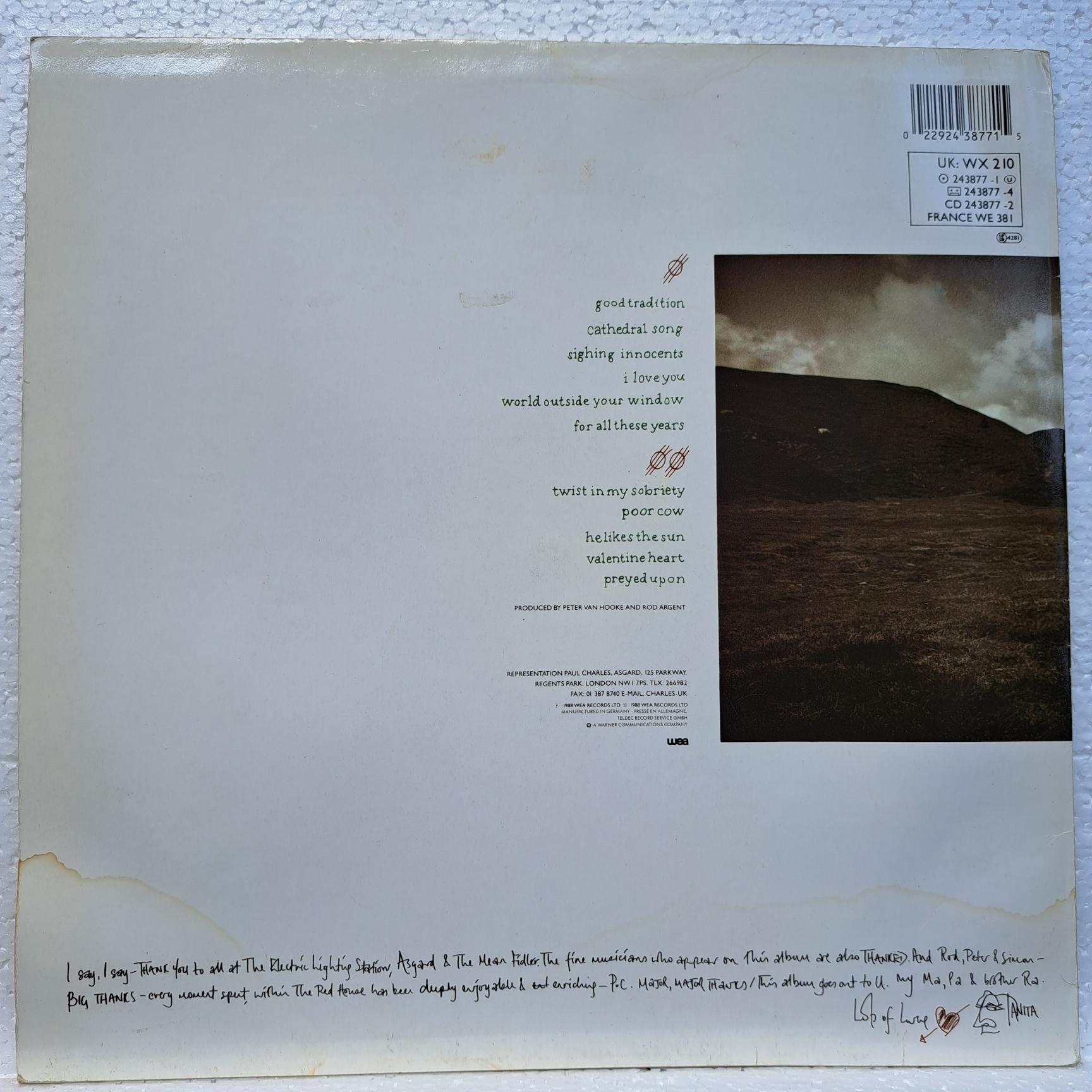 Tanita Tikaram – Ancient Heart Disc - VINIL LP VG VG+ - imagine 3