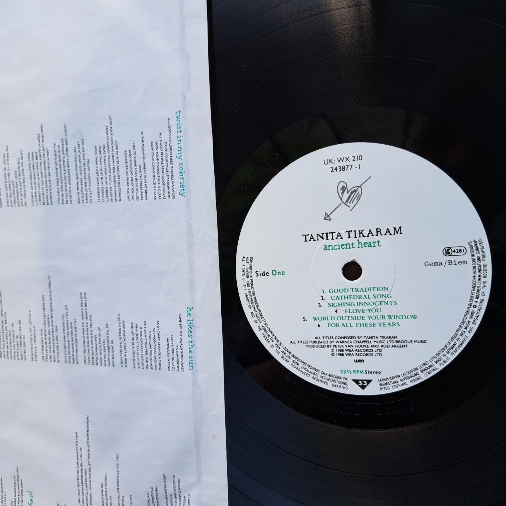 Tanita Tikaram – Ancient Heart Disc - VINIL LP VG VG+ - imagine 2
