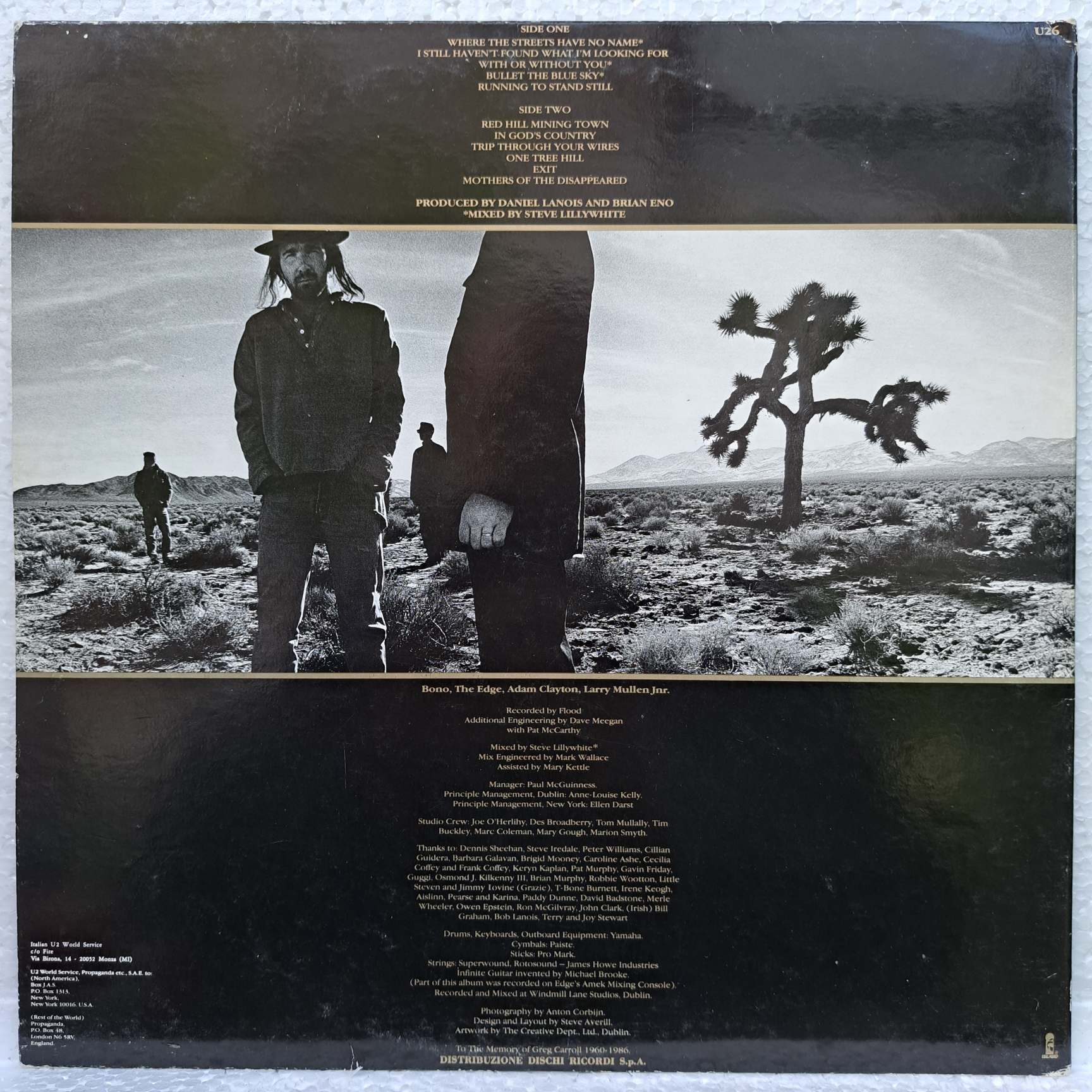 U2 – The Joshua Tree - Disc VINIL LP VG+ - imagine 3