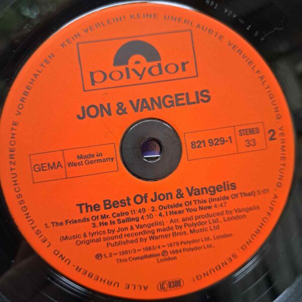 Jon & Vangelis – The Best Of Jon And Vangelis – Disc Vinil LP EX - imagine 2