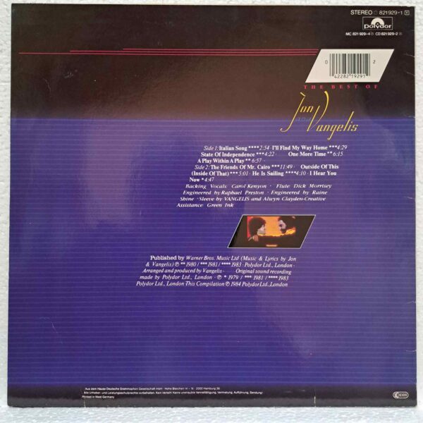 Jon & Vangelis – The Best Of Jon And Vangelis – Disc Vinil LP EX - imagine 3