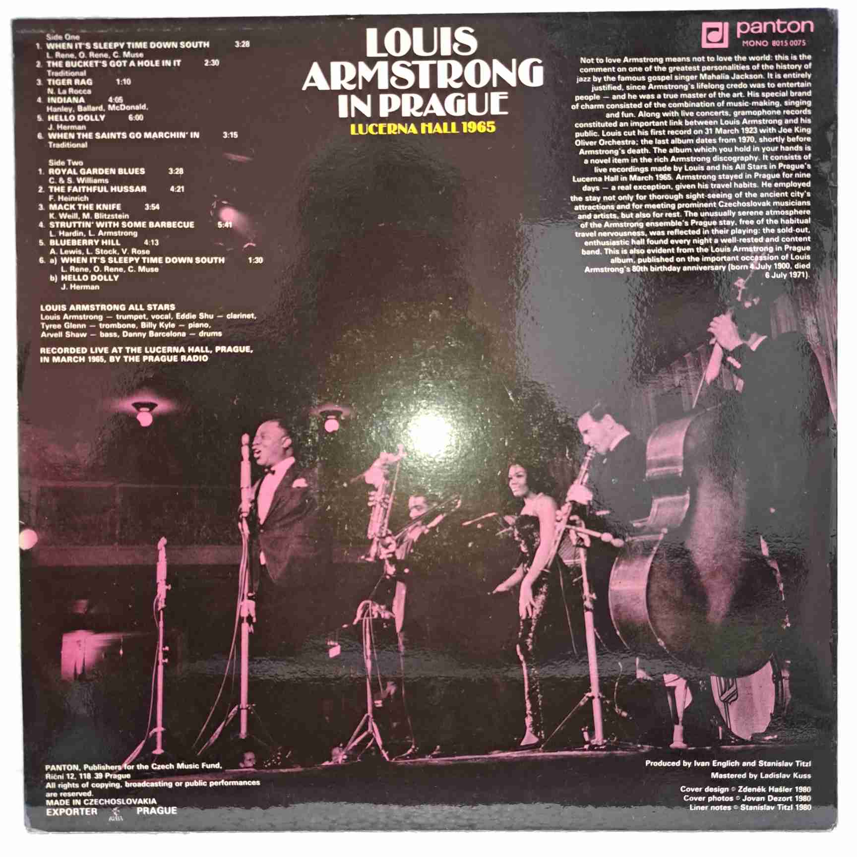 Louis Armstrong – Louis Armstrong In Prague - Disc VINIL LP VG+ - imagine 2