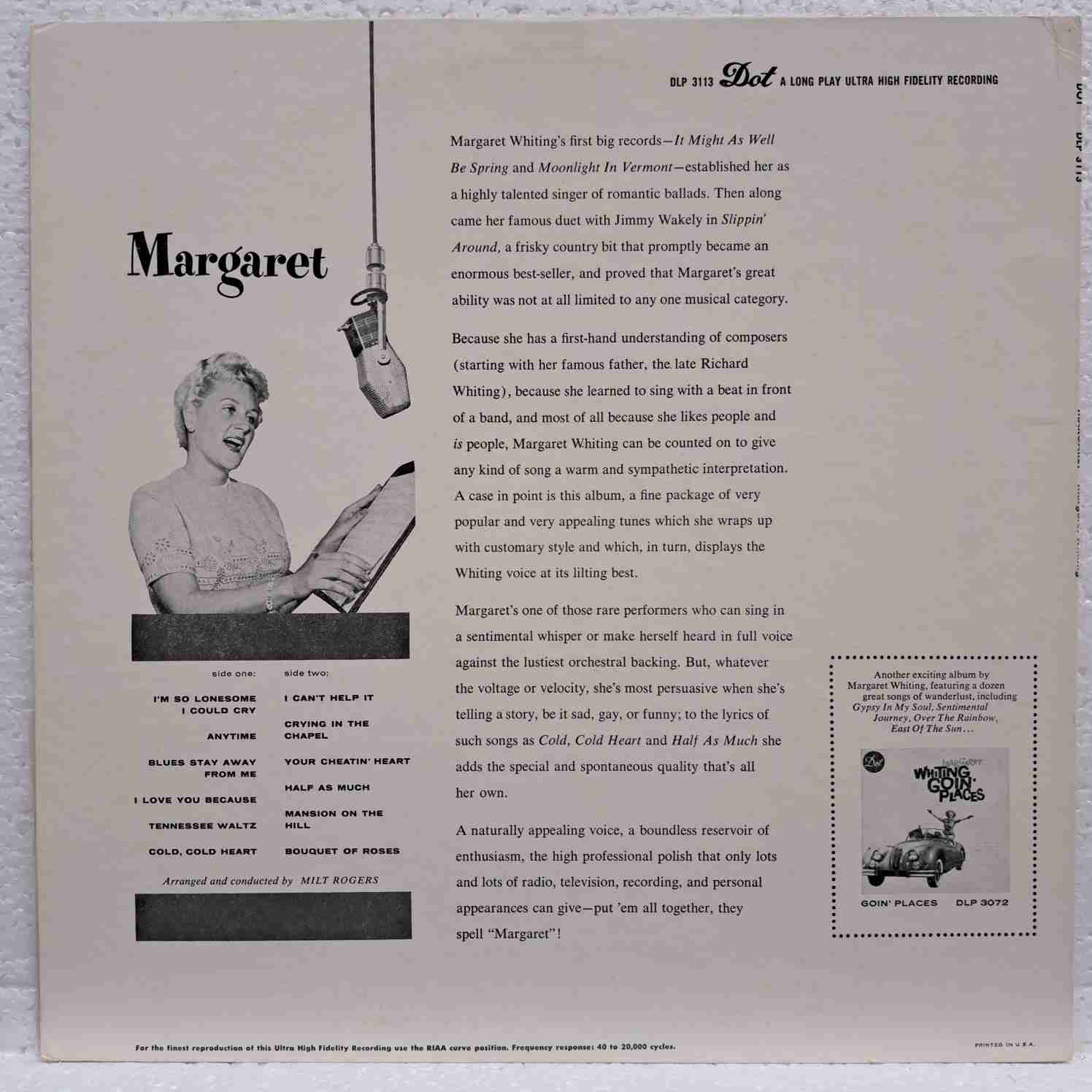 Margaret Whiting – Margaret - Disc VINIL LP VG - USA - imagine 3