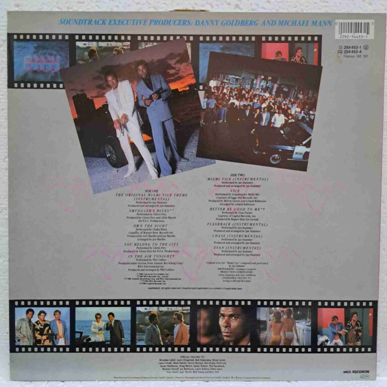Miami Vice (Music From The Television Series) – Tina Turner, Jan Hammer, Glenn Frey, Phil Collins – Disc Vinil LP VG VG- - imagine 2