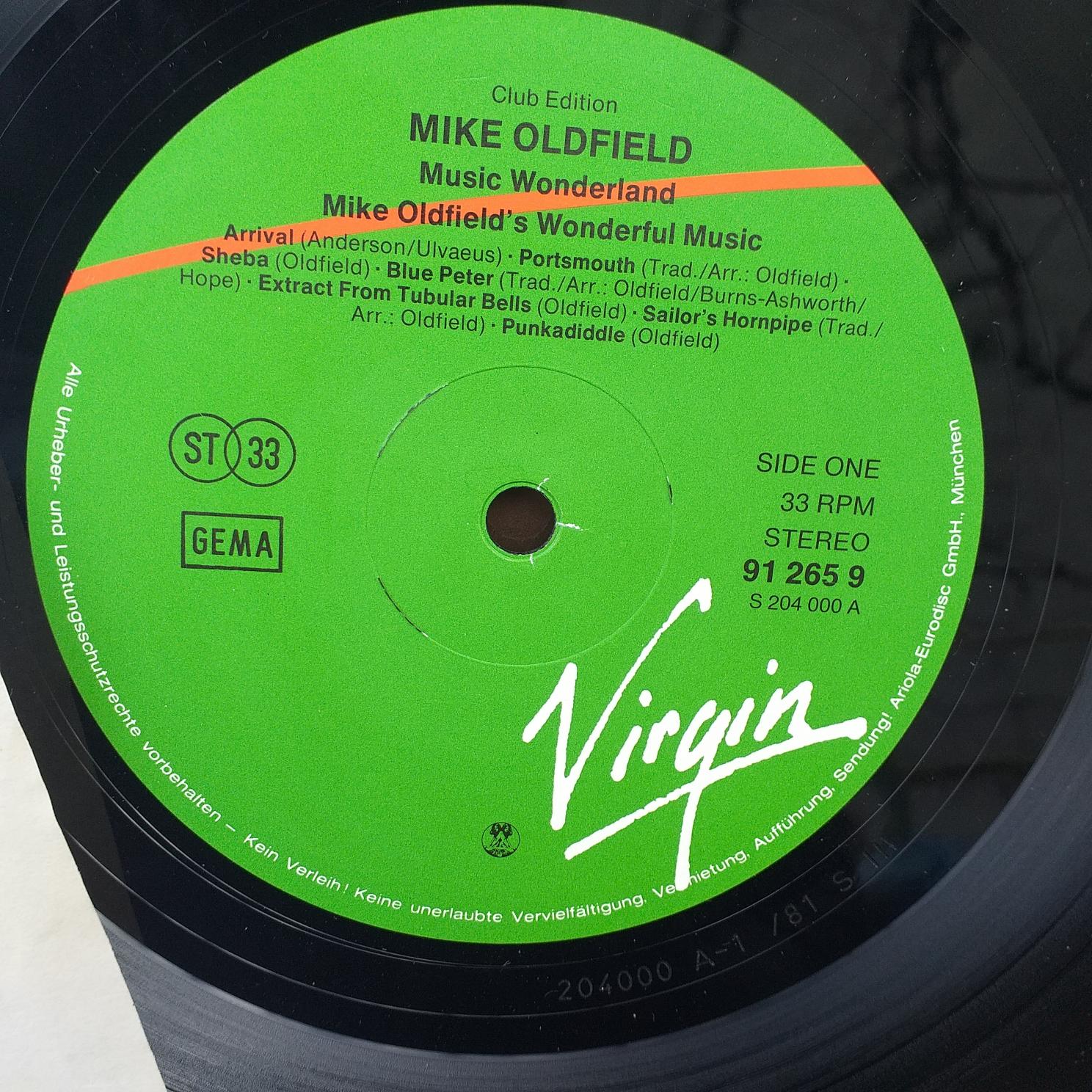 Mike Oldfield – Music Wonderland -Disc VINIL LP VG VG- - imagine 2