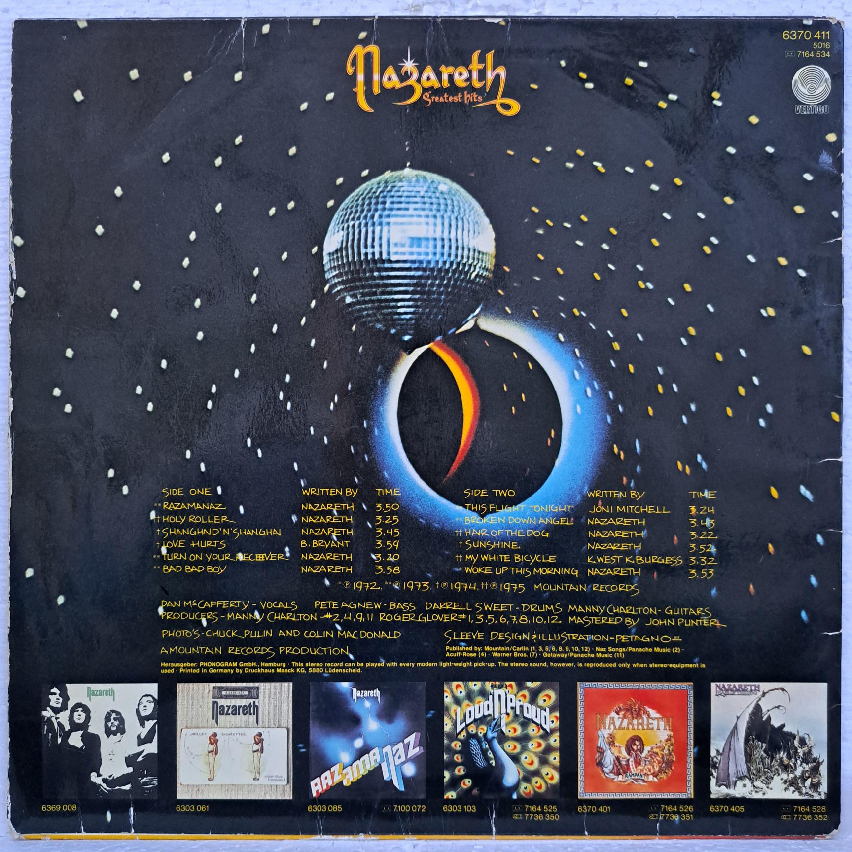 Nazareth – Greatest Hits - Disc Vinil LP VG - imagine 3