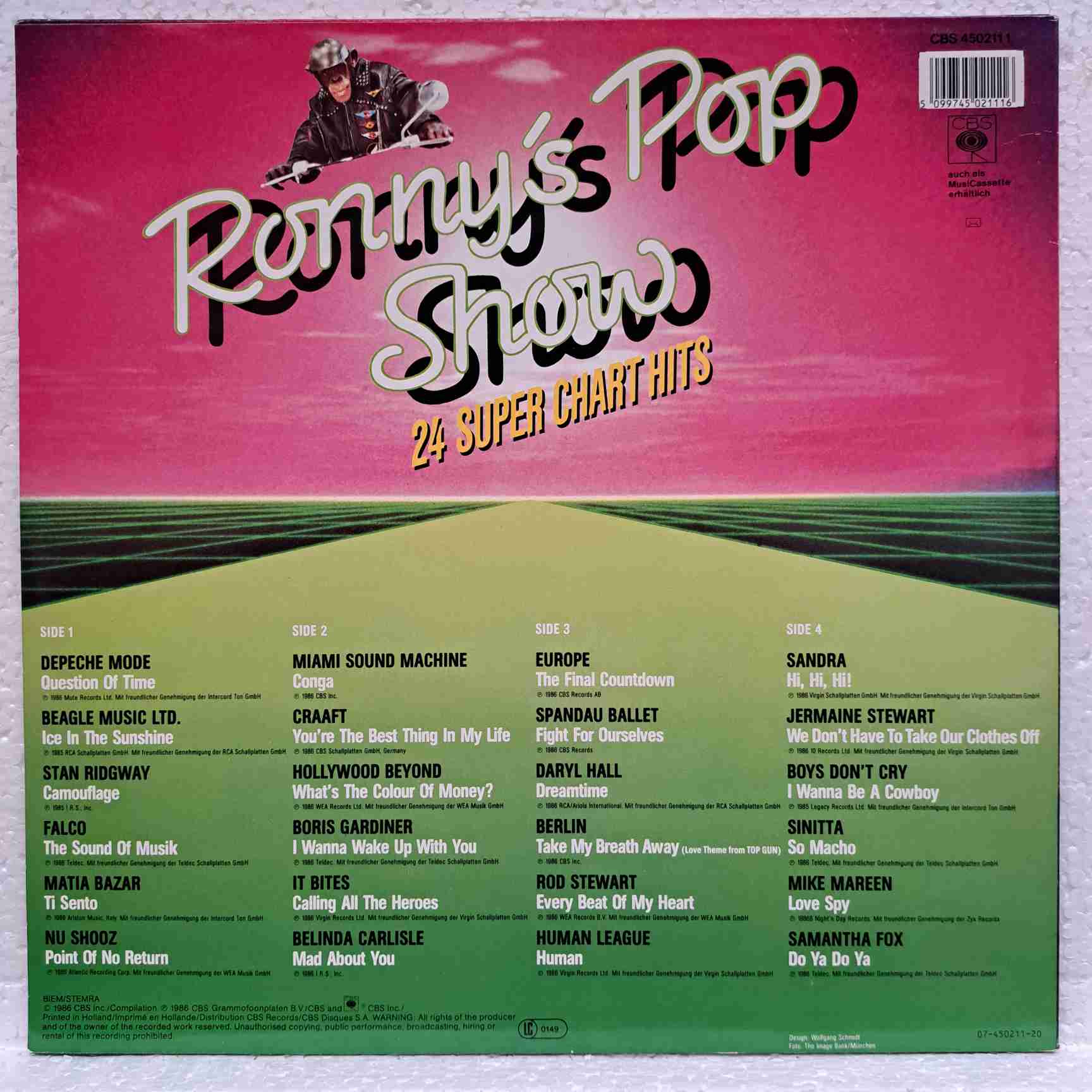 Ronny's Pop Show (24 Super Chart Hits) - Depeche Mode, Falco, Europe, Mike Mareen Mike Mareen, Sinitta - Disc VINIL 2LP EX - imagine 3