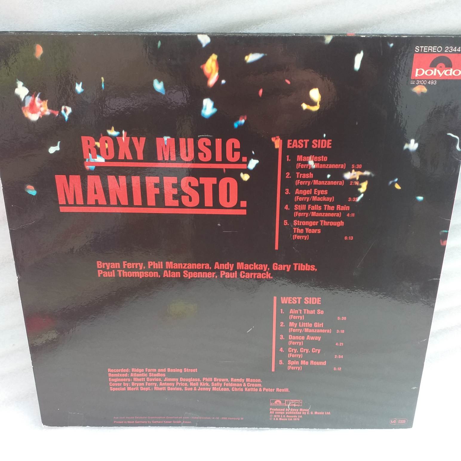 Roxy Music – Manifesto - Disc Vinil LP VG VG+ - imagine 3