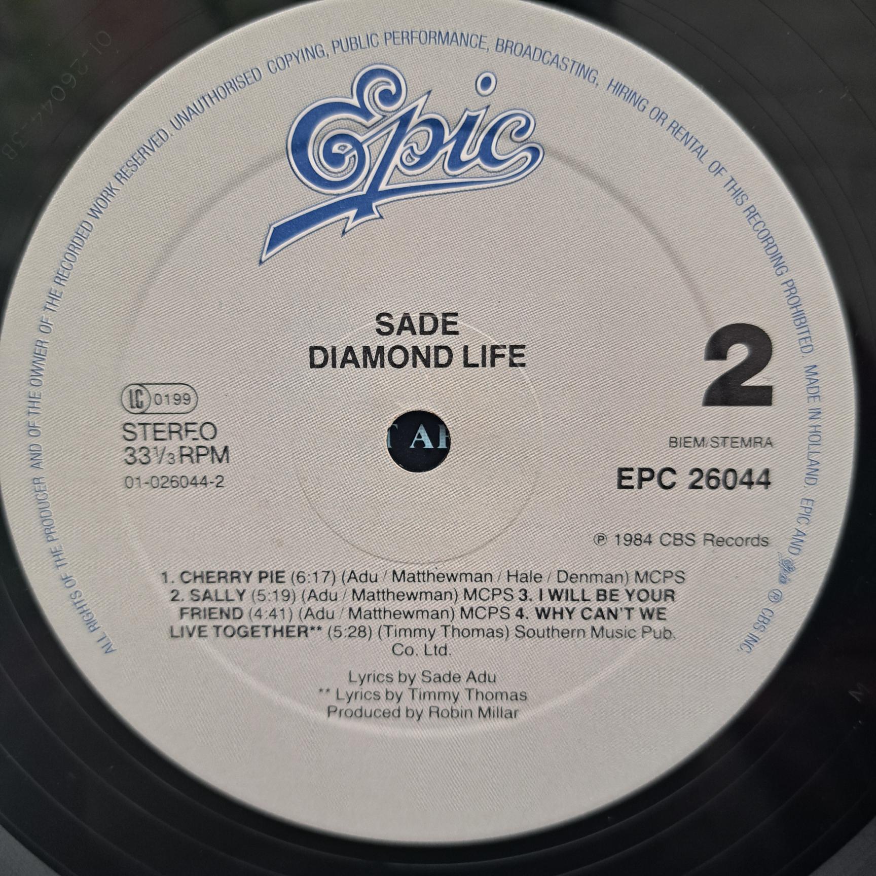 Sade – Diamond Life - Disc VINIL LP VG+ - imagine 2