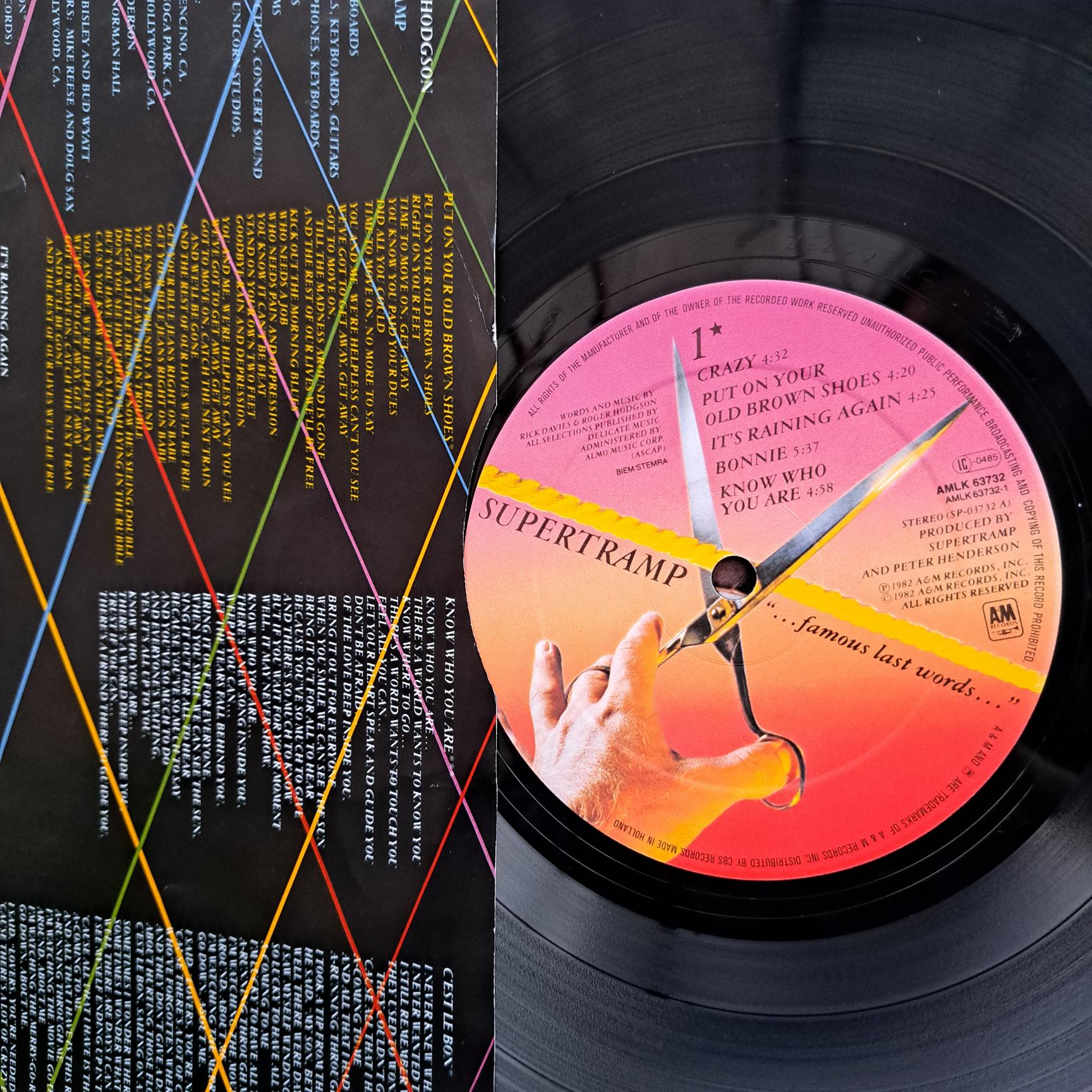 Supertramp – "...Famous Last Words..." - Disc VINIL LP VG+ - imagine 2