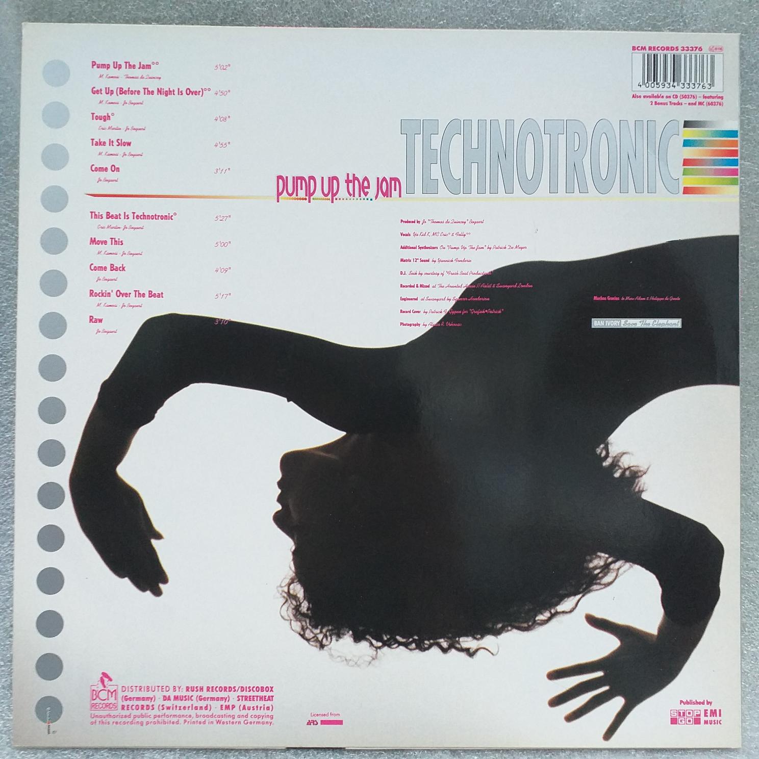 Technotronic – Pump Up The Jam - Disc VINIL LP VG VG+ - imagine 3