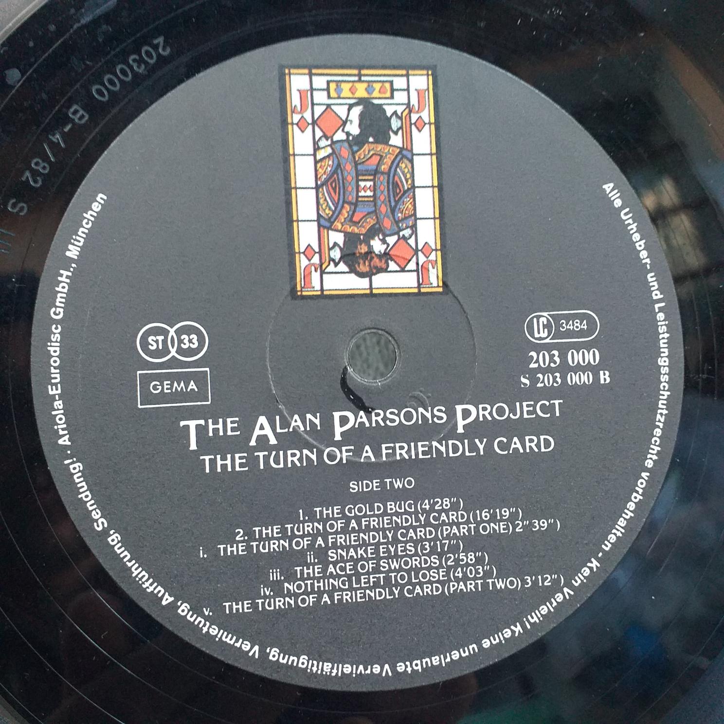 The Alan Parsons Project – The Turn Of A Friendly Card - Disc VINIL VG - imagine 3