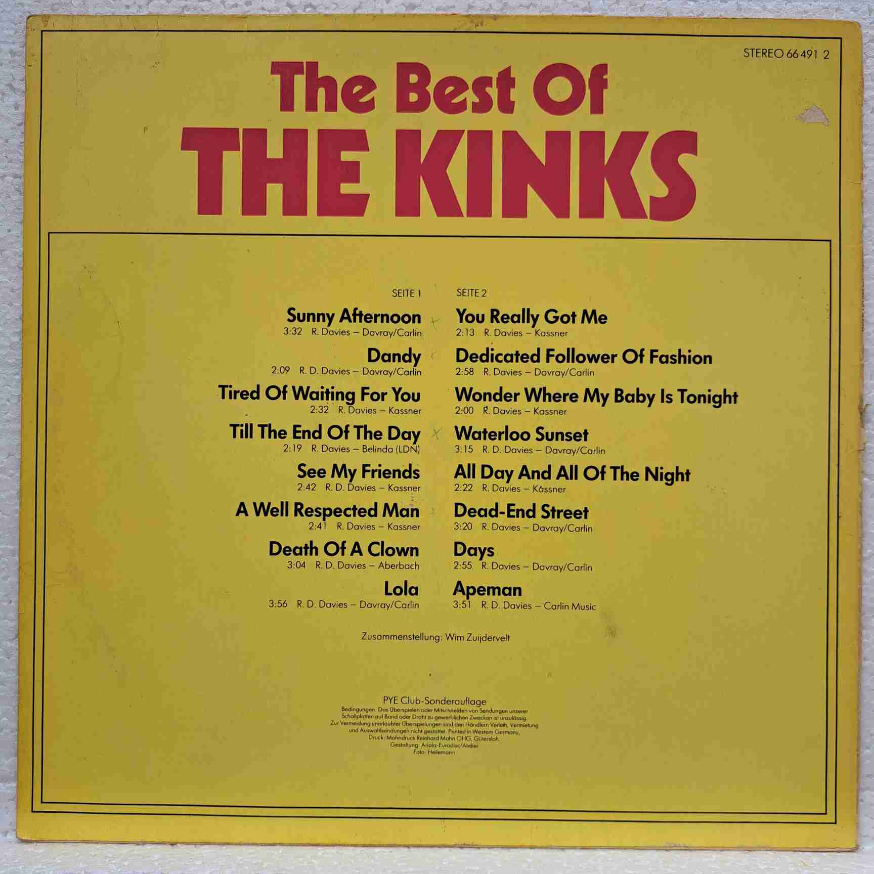 The Kinks – The Best Of The Kinks - Disc VINIL LP VG - imagine 3