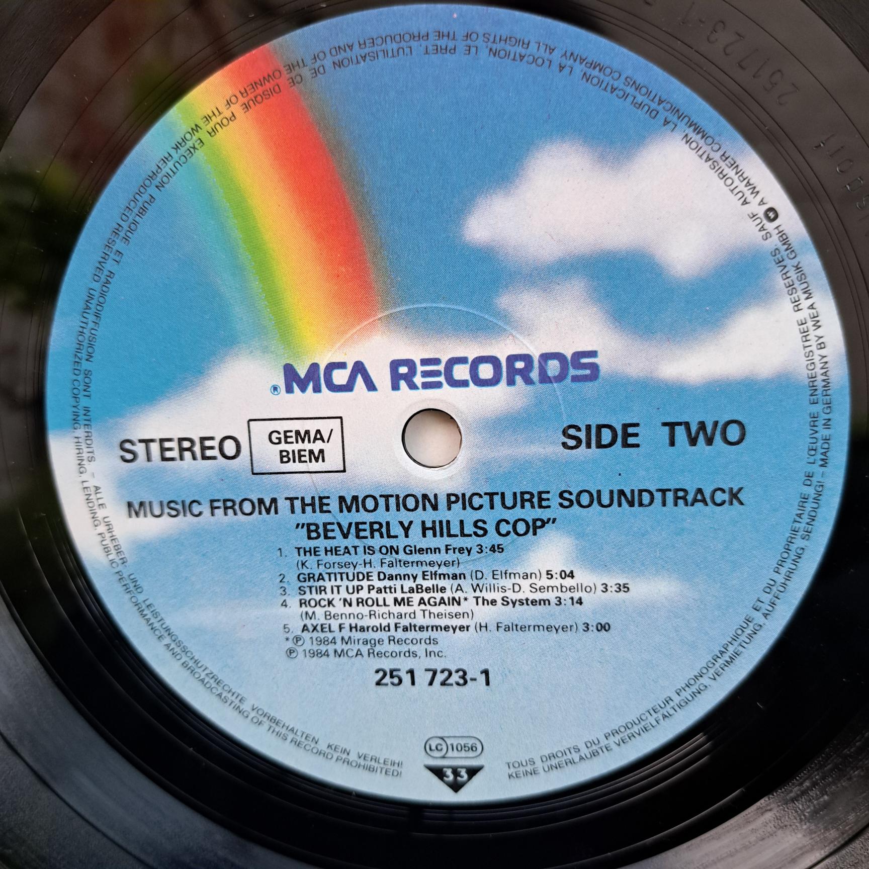 Beverly Hills Cop (Music From The Motion Picture Soundtrack) - Disc VINIL LP VG+ - imagine 2