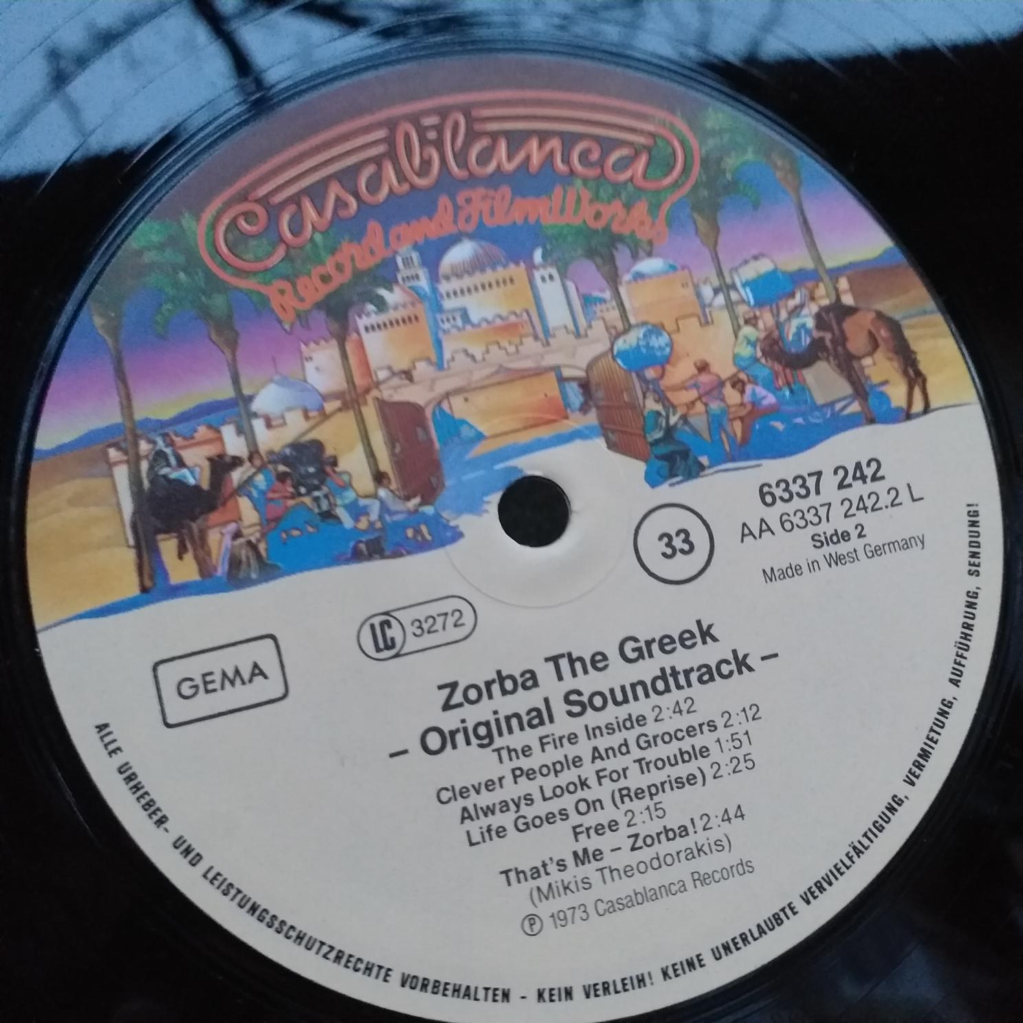 Mikis Theodorakis – Zorba The Greek - Original Soundtrack - Disc VINIL LP VG, resigilat - imagine 2