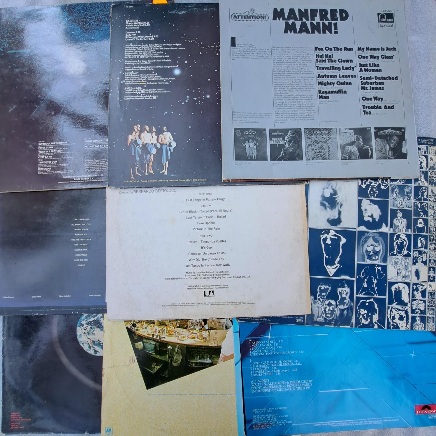 Abba - Deep Purple - Supertramp - Toto - Emerson lake P. - Rolling S. .... Disc VINIL LP VG VG - (box8:1) LOT 9 ALBUME - imagine 2