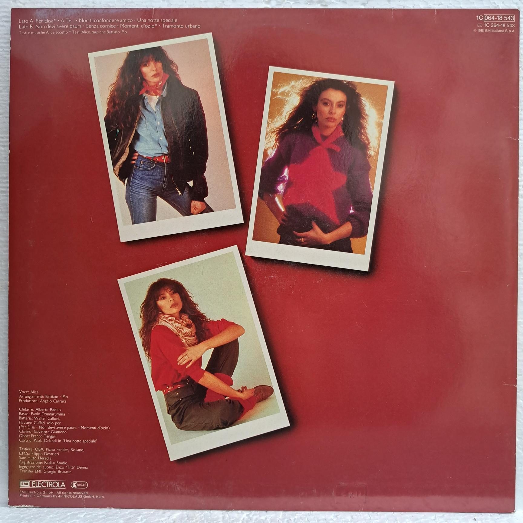 Alice – Per Elisa Disc VINIL LP VG+ (box2) - imagine 3