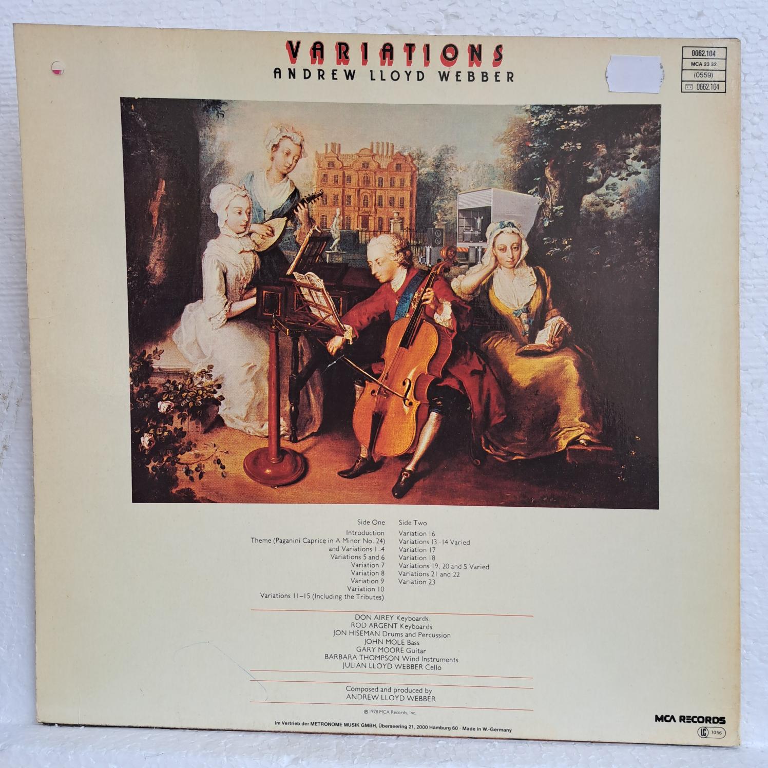 Andrew Lloyd Webber – Variations Disc VINIL LP VG VG- (box2) - imagine 3