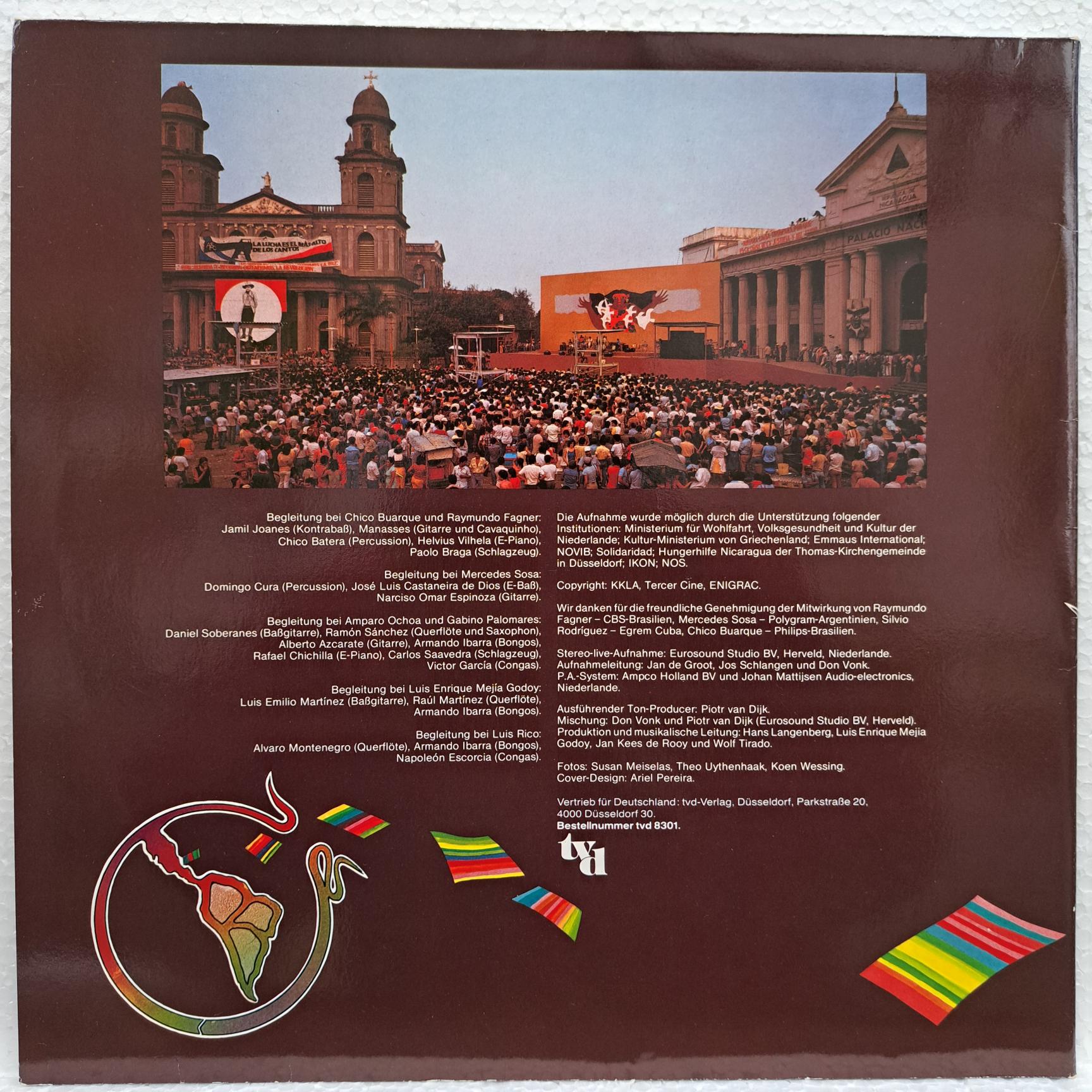 April In Managua – Disc VINIL LP VG+ (box6) - Luis Rico, Ali Primera, Chico Buarque, Mercedes Sosa, Silvio Rodríguez - imagine 4