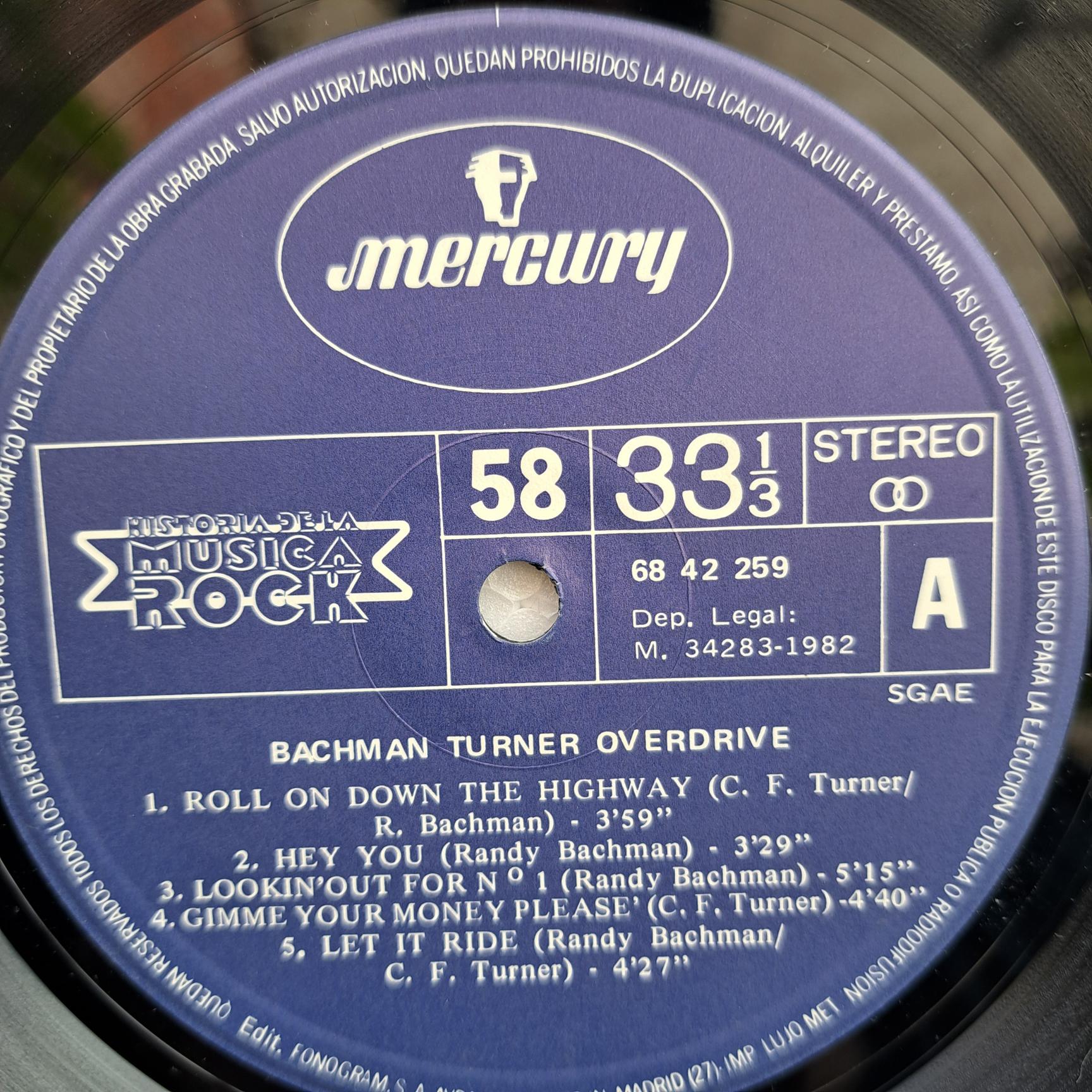 Bachman Turner Overdrive – Bachman Turner Overdrive Disc VINIL LP VG+ (box6) - imagine 2