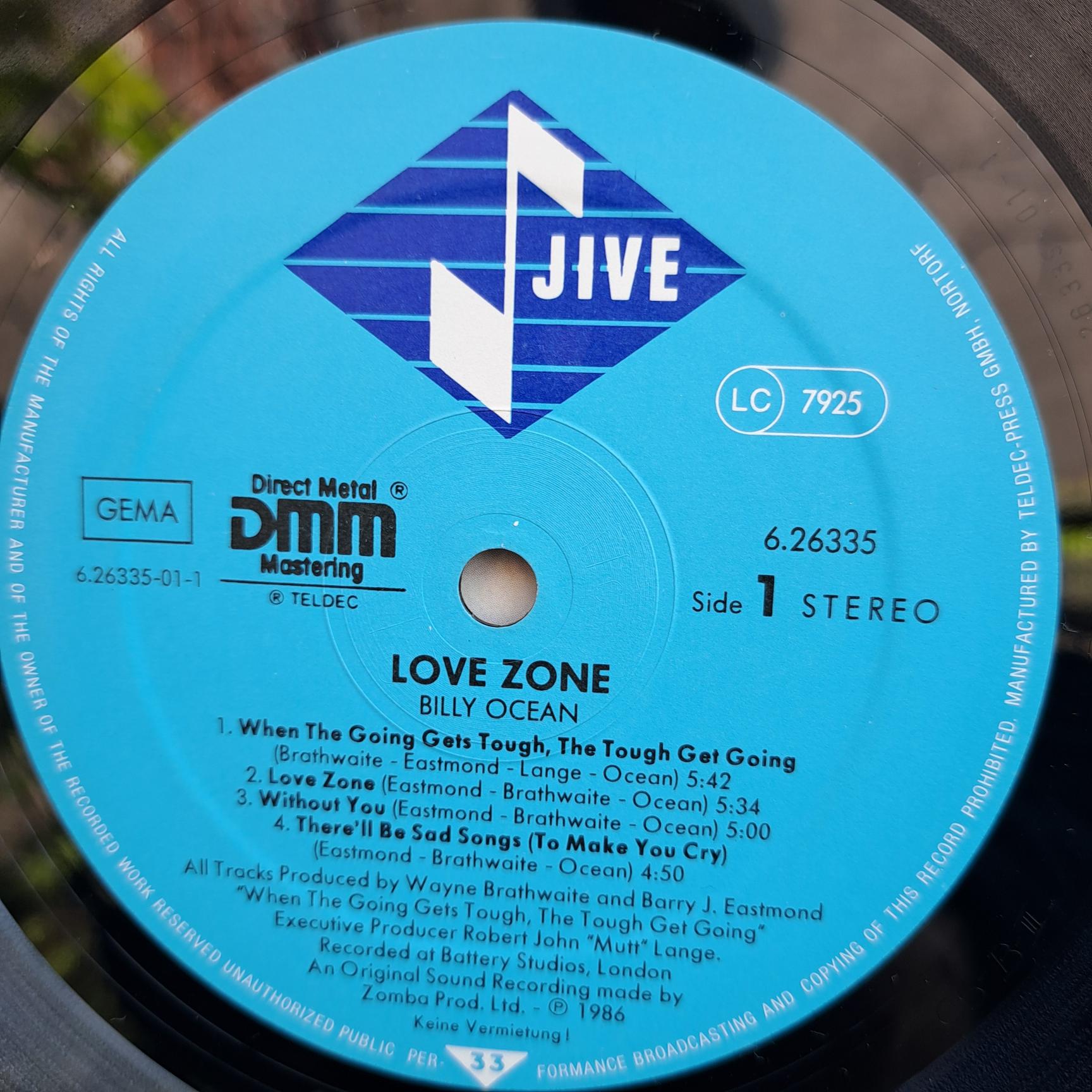 Billy Ocean – Love Zone Disc VINIL LP VG+ (box8) - imagine 2