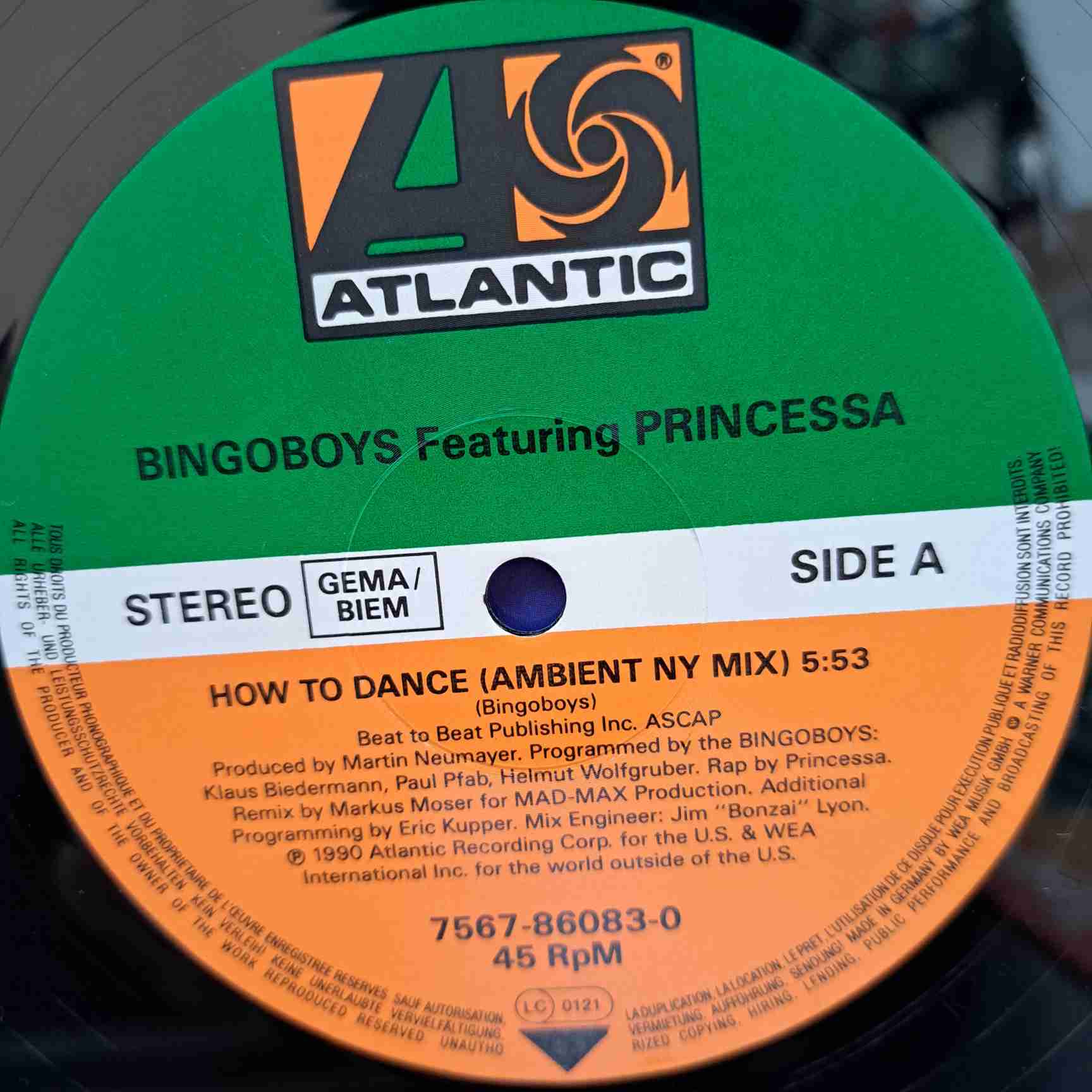 Bingoboys Featuring Princessa – How To Dance - Disc Vinil MAXI 45 RPM VG+ (box5) - imagine 3