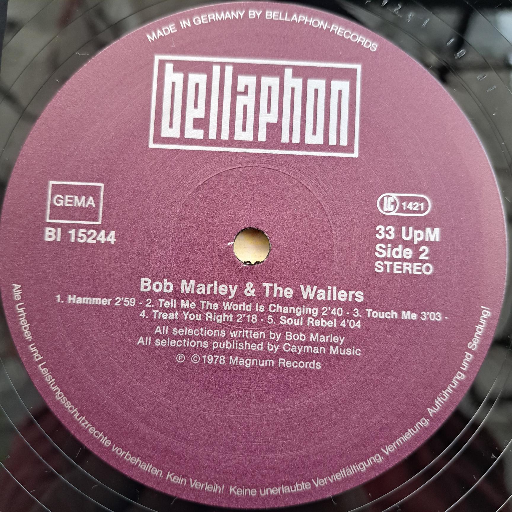 Bob Marley The Wailers – Bob Marley & The Wailers Disc VINIL LP VG+ - imagine 2
