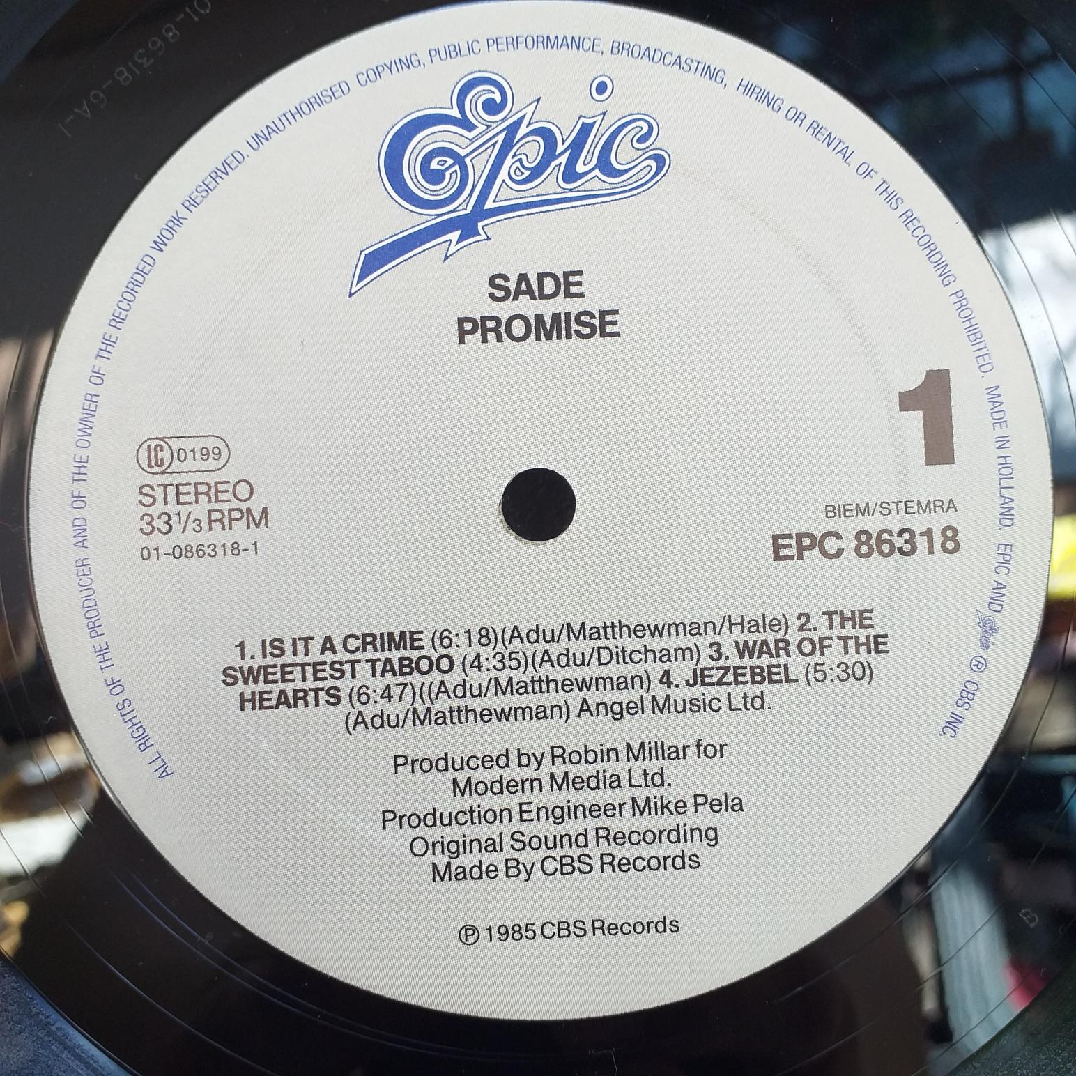 Sade – Promise Disc vinil LP VG VG- (R) - imagine 5