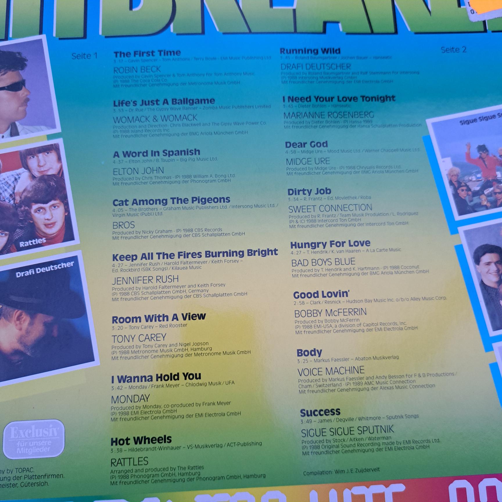 4 Compilatii 2x Italiana - Hitbreaker - Ronny’s Pop Show Disc VINIL LP VG VG+ vg- (box5:6) - imagine 6