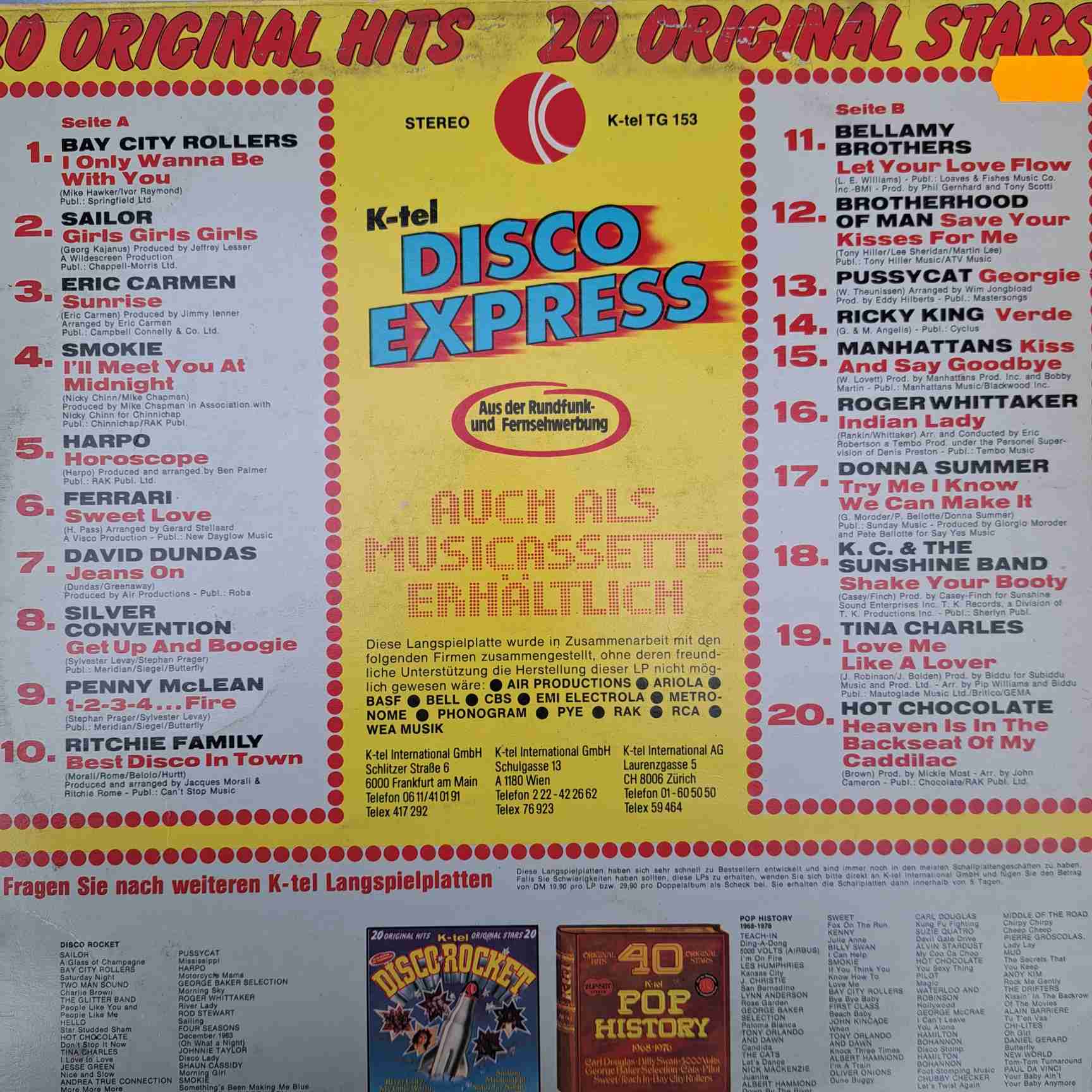 Bad Boys Blue – Bad Boys Best - Disc Vinil LP VG+ și 3 compilații legendare: hituri disco și pop din anii '70 și '80 - Discuri Vinil 3LP VG VG- (35) - imagine 3