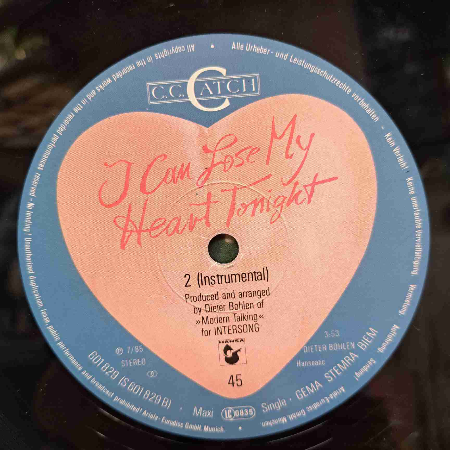 C.C. Catch – I Can Lose My Heart Tonight - Disc VINIL LP VG VG- boxP - imagine 2