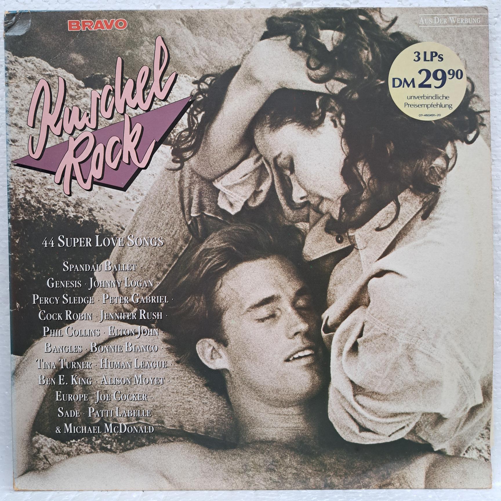Kuschelrock 1 3LP Peter Gabriel, Europe, Sade, Elton John , Procol Harum, Spandau Ballet, Genesis, Hot Chocolate ,Jennifer Rush, Freddie Mercury, Tina Turner Disc VINIL LP VG VG+