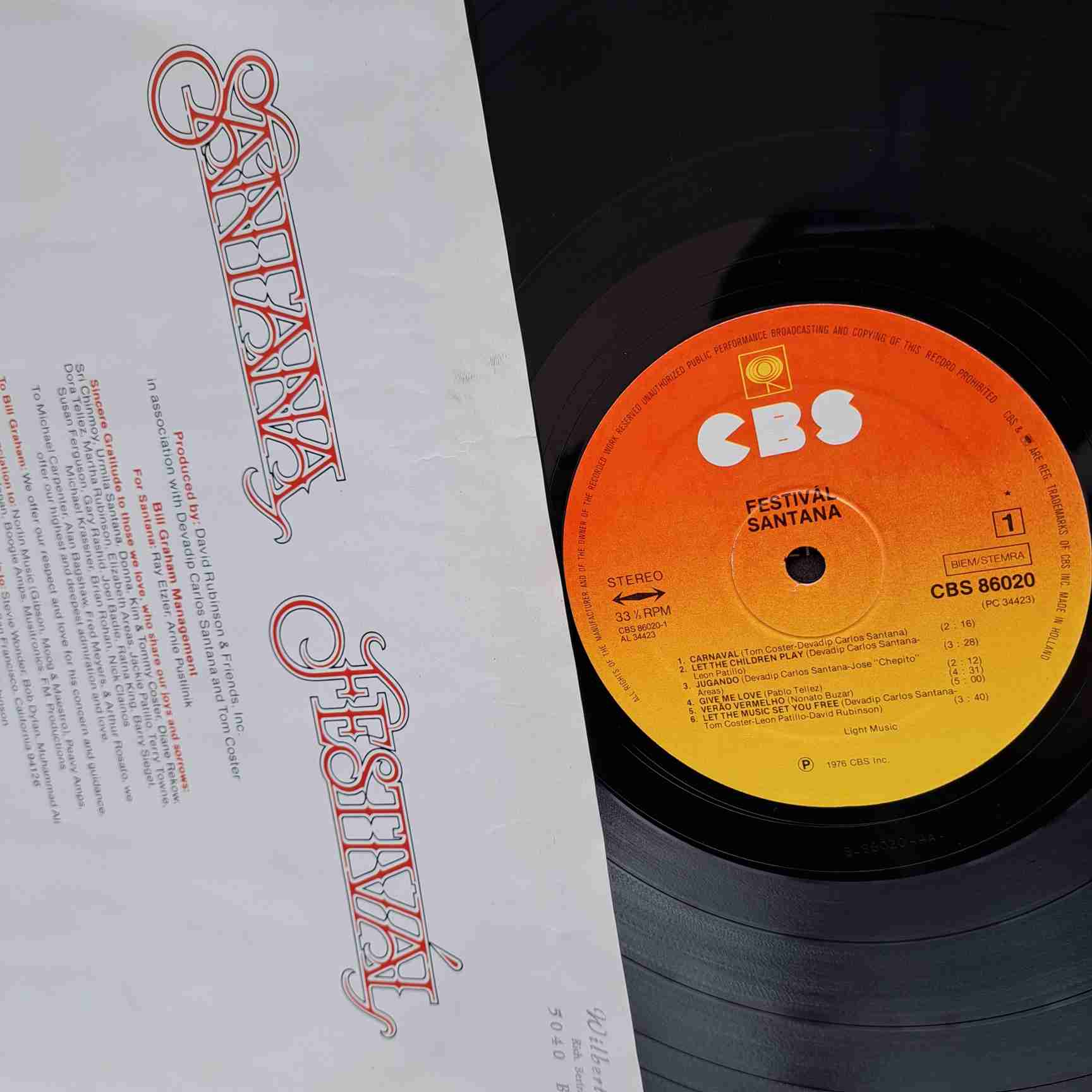 Santana – Festivál – Disc Vinil LP VG VG- (lotR) - imagine 2