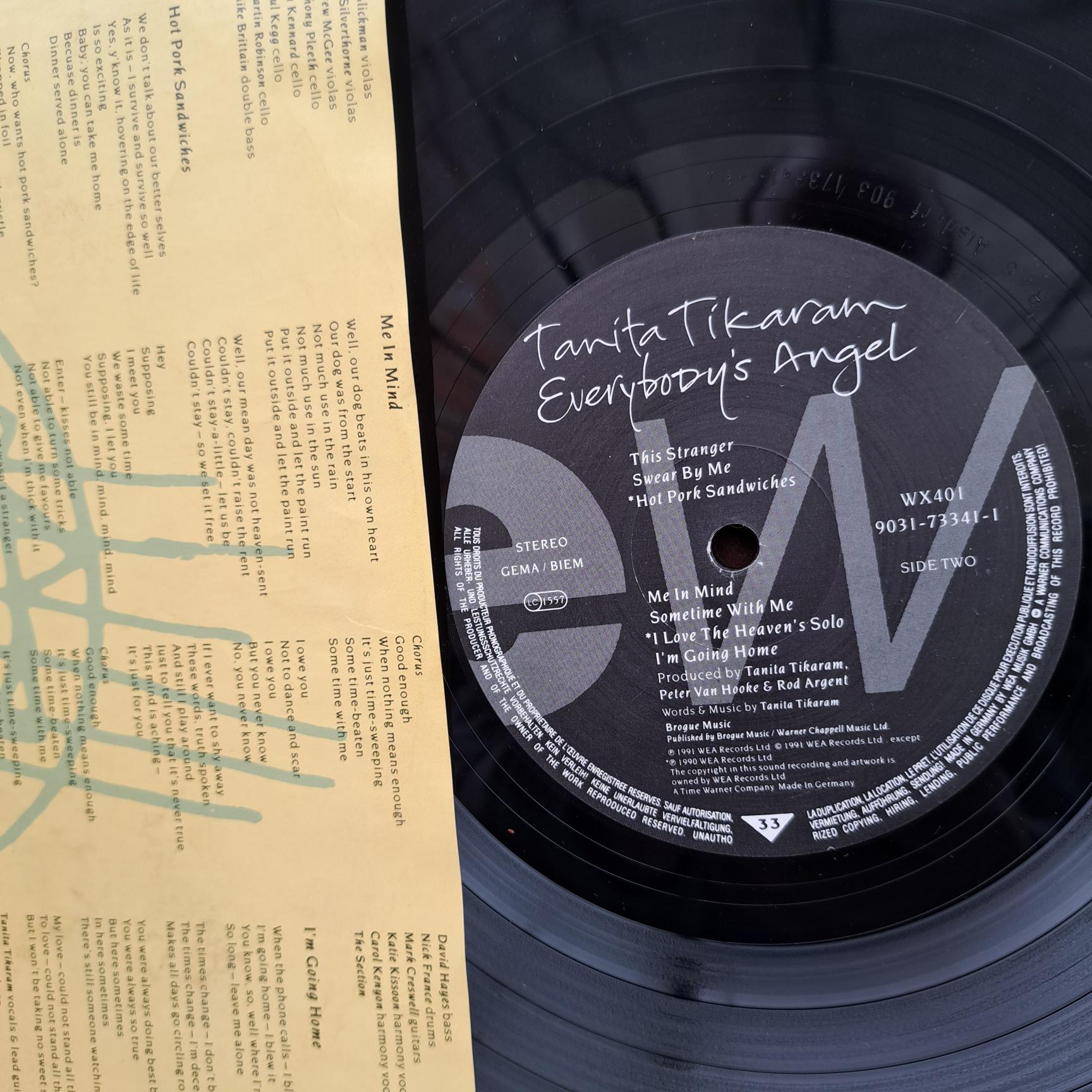 Tanita Tikaram – Everybody's Angel Disc VINIL LP VG- (box4) - imagine 3