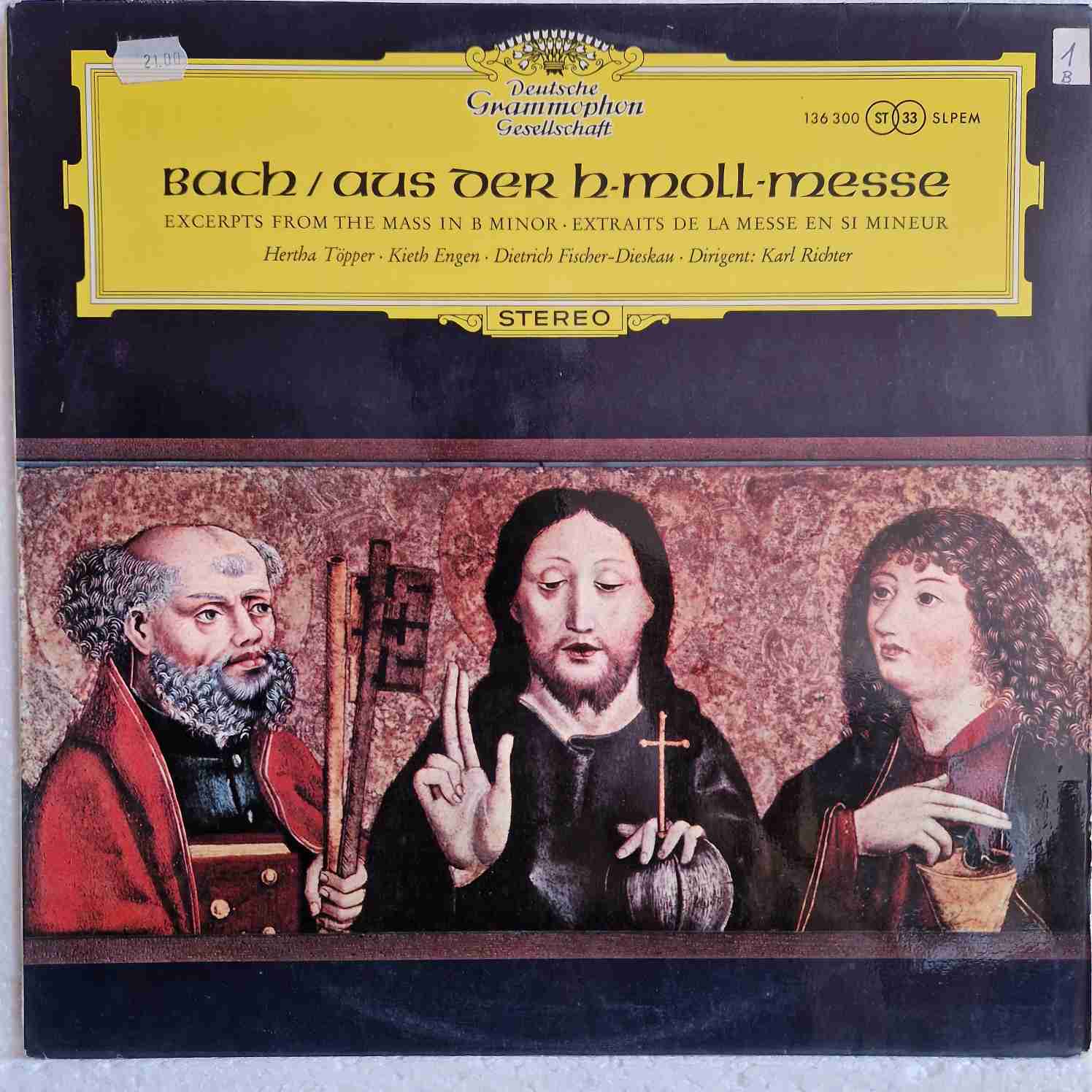 Bach* – Chöre Und Arien Aus Der H-Moll-Messe. Excerpts From The Mass In B Minor. Extraits De La Messe En Si Mineur Disc vinil LP