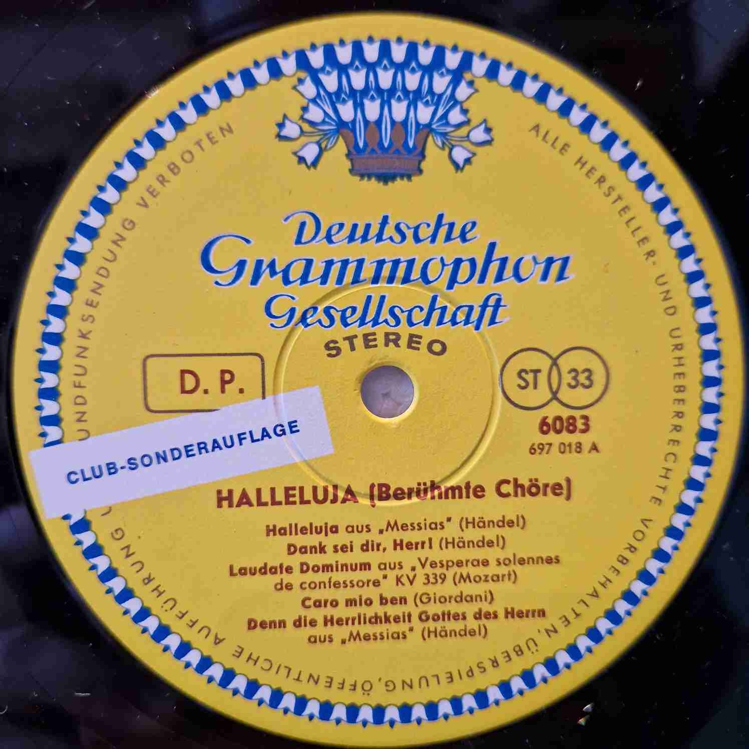 Berliner Händel-Chor, Radio-Symphonie-Orchester Berlin, Günther Arndt – Halleluja (Berühmte Chöre) Disc vinil LP - imagine 3