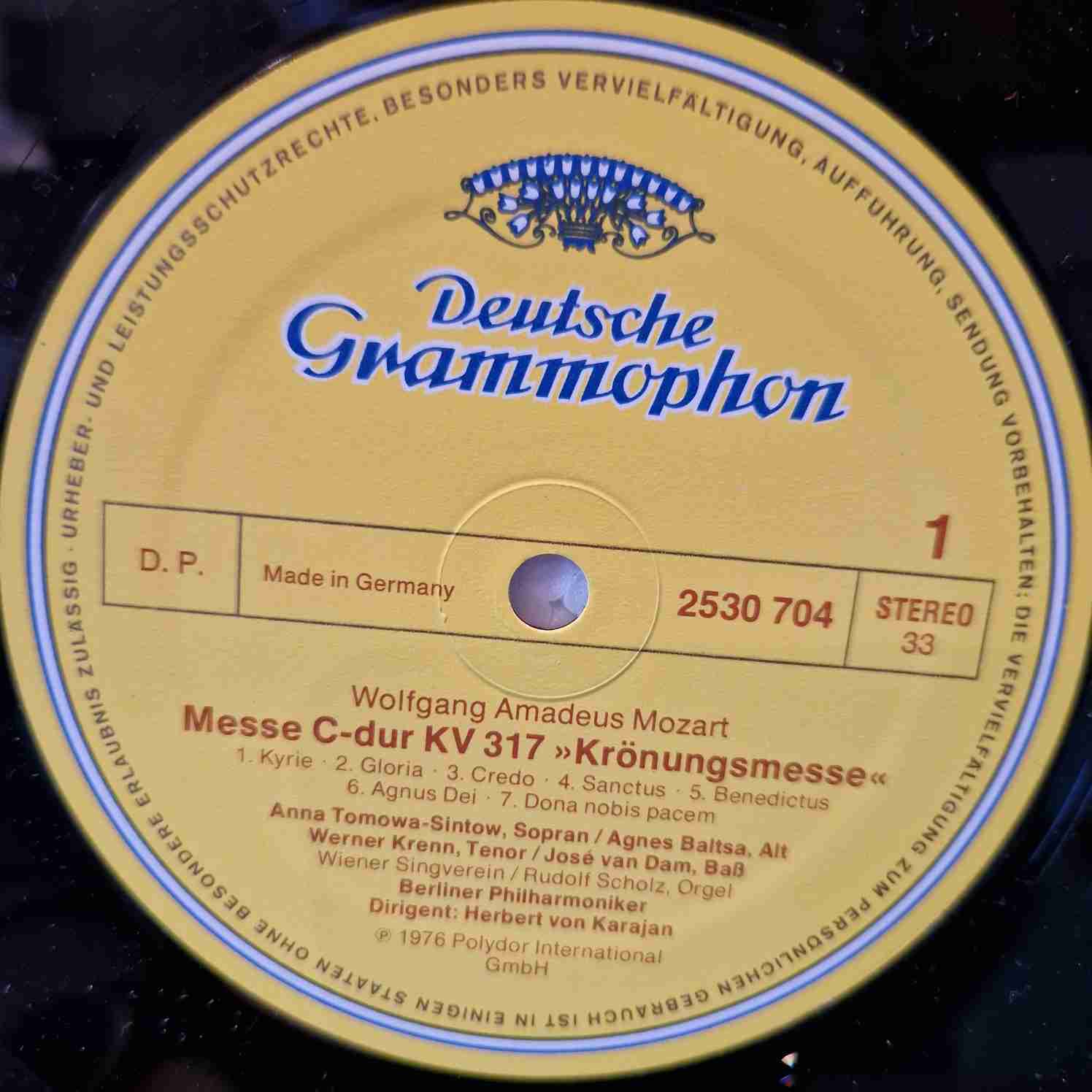 Mozart * / Bruckner * – Anna Tomowa-Sintow , Agnes Baltsa , Werner Krenn , Peter Schreier , José van Dam , Wiener Singverein , Herbert von Karajan & Berliner Philharmoniker –Messe Du Couronnement / Te Deum Disc vinil LP - imagine 3