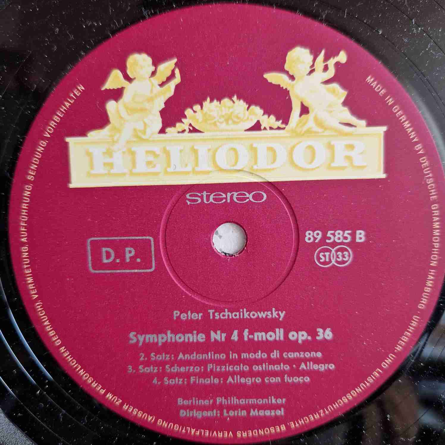 Peter Tschaikowsky*, Berliner Philharmoniker · Lorin Maazel – Symphonie Nr. 4 F-Moll Op. 36 Disc vinil LP - imagine 3