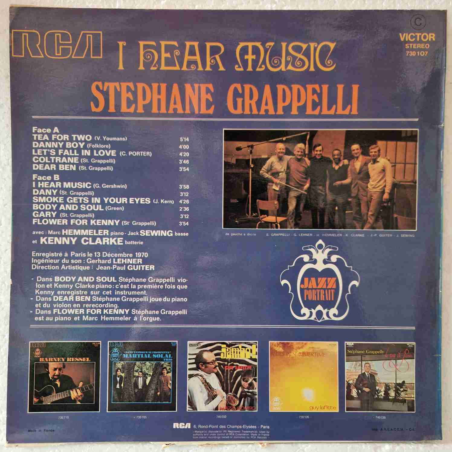 Stéphane Grappelli – I Hear Music Disc vinil LP - imagine 2