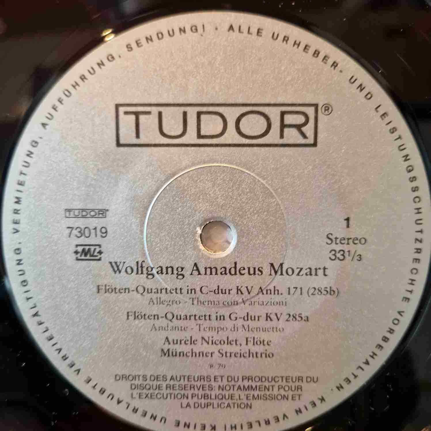 Wolfgang Amadeus Mozart , Aurèle Nicolet , Münchner Streichtrio , Ana Chumachenko , Oscar Lysy , Walter Nothas –Mozart : Flöten Quartette . Quatuors toarnă flûte Disc vinil LP - imagine 3