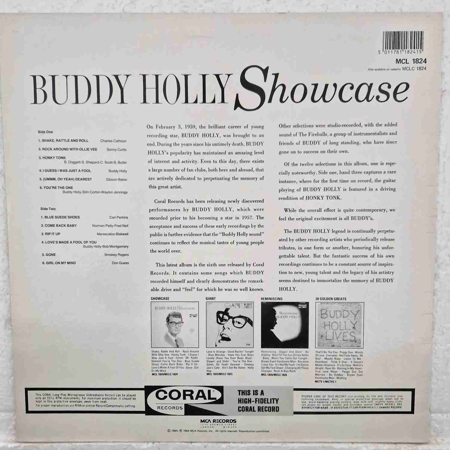 Buddy Holly – Showcase Disc vinil LP - imagine 2